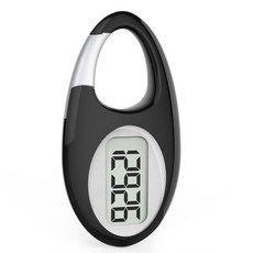 無品牌 電子計步器 大數字顯示, 1個, 黑配銀