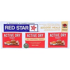 레드 스타 활성 건조 효모 7g 3개입-2세트 Red Star Yeast Active Dry 0.25 Ounce 3 Count-SET OF 2, 1개