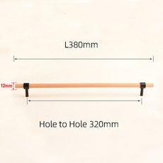 스타일 가구 옷장 문 손잡이 캐비닛 나무 단단한 황동 검은 호두, 320mm Beech