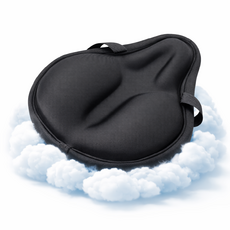 이거슨픽 충격흡수 무통증 쿠션감있는 자전거안장쿠션, 블랙, 1개