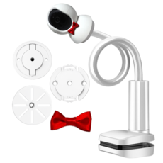 캐시풀 무타공 홈캠 거치대 베이비캠 펫캠, 1개, 화이트, 홈캠거치대