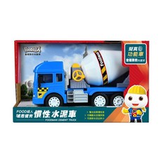 FOOD超人 城市聲光慣性水泥車 聲光效果 慣性滑行 可轉動攪拌筒 兒童玩具