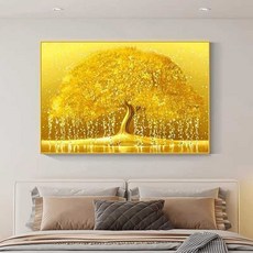 황금 30호 그림 인테리어 거실 액자 집들이 개업 돈나무 제품 캔버스액자 골드 대형 돈들어오는 황금줄기 복도 선물, 1개, 11. 50x70cm C 캔버스 화심