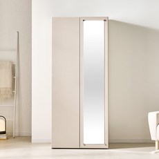 멜로우 LPM 800 거울도어 이불장 옷장 장농, 모카그레이