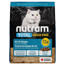 紐頓 Nutram T24 無穀全能貓飼料 鮭魚+鱒魚 1.13kg-5.4kg, 1個