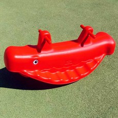 미니 플라스틱 시소 키즈 펜션 카페 2인 소형 미니시소 꽃 스트레치, 1. 고래 레드