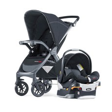 치코 3-in-1 트리오 트래블 시스템 퀵폴드 유모차 키핏 30 카시트 및 베이스, Bravo Sport, Iron