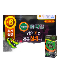 베지밀 검은콩과 검은참깨 두유, 190ml, 1개