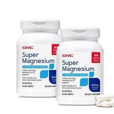 지엔씨 슈퍼 마그네슘 300mg GNC Super Magnesium, 2개, 90정