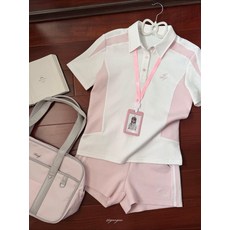 체조복 여름 운동복 세트 배구복, XL, 체리핑크 바지