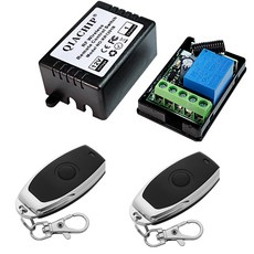 QIACHIP DC 12V 1CH 433MHz RF 무선 릴레이 리모컨 조명 순간 스위치 송수신기, 단일 KR1201B_1