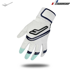 프로-스펙스 엘리트 야구 배팅장갑 타자장갑 야구장갑, 화이트/민트, 1개