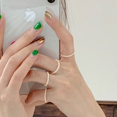 제니블링 미니 진주 비즈 반지