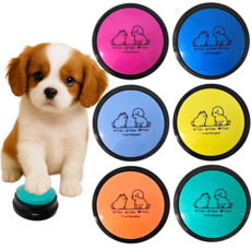 트루행센 강아지 훈련 간식벨 장난감, 6개, 블루+옐로+민트+하늘+주황+와인