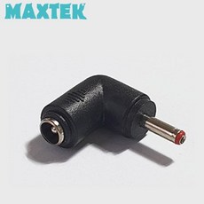 (MAXTEK) DC전원 to DC전원 M/F 변환젠더 90도 꺽임 입력:외경5.5 / 내경2.1 출력:외경3.5 / 내경1.35 (MT325), 1개