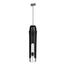 saengQ 우유 Frother 핸드 헬드 거품기 커피 메이커 계란 비터 카푸치노 교반기 미니 휴대용 블렌더 주방 털 도구, EU, black-USB