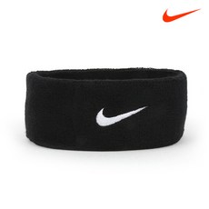 나이키 스우시 헤드밴드, 블랙, 1개