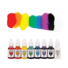 時代中西畫材 美國 ArtResin 愛心牌 環氧樹脂專用色母套組, 基本色系, 1個