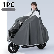 2024 레인 판초 여행 투어 야외 활동을위한 성인 전기 자동차 비옷 자전거 스쿠터 Cyclin을위한, Grey-1PC