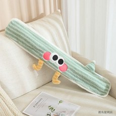 抱枕 牀上睡覺長條枕頭 被窩宿舍學生暖手腳 (臺灣出貨), 1個, 多巴胺綠色熱水袋,60*15釐米