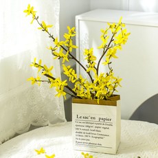 개나리 조화 화병 세트, 1개