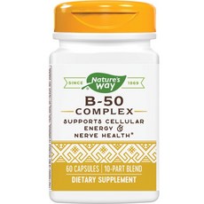 Nature's Way 維生素B-50複合膠囊 含B2輔酶, 1罐, 60顆