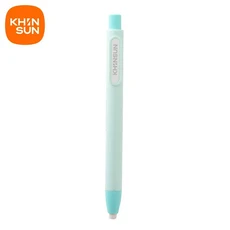 KHINSUN 프레스 개폐식 연필 지우개 교정 용품 펜 스타일 고무 쓰기 편지지, 02 Green Eraser