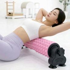 더디짐 폼롤러 3D 입체 친환경 EVA 고정식 높이 강도 조절 폼롤러 45cm, 1개, 베이비 핑크