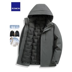 하이브리드 구스다운 패딩 남성용 내피 포함 자켓