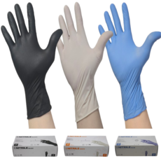 제이에셋 니트릴장갑 라텍스 고무장갑 식품용 두꺼운 파우더프리 요리용 쉐프 청소 100매, 화이트, 중(M), 1세트