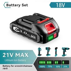 128VF 3000mah 리튬 이온 배터리 21V 최대 18V 충전식 BL1850B BL1430B BL1830B Makita 도구 교체, [01] 옵션1