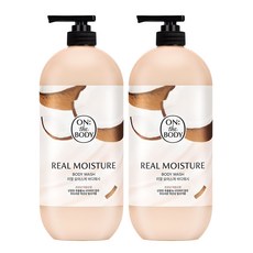 온더바디 리얼 모이스처 바디워시 코코넛 아몬드향, 900g, 2개