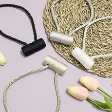 마그네틱 커튼타이 원통형 자석집게 꼬임로프 커튼 고정 타이 홀더, 1개, 상세페이지 참조