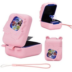 YOUknow YouKnow Bitzee 비트지 디즈니 인터랙티브 장난감 디지털 애완동물 및 케이스용 실리콘 케이스 가상 전자 애완 동물 액세서리용 보호 스킨 슬리브 (케이스, Pink