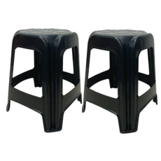 [나코] 프라스틱의자 플라스틱간이의자 파라솔의자 야외플라스틱의자 편의점플라스틱의자 원형의자, 2개, 코지블랙