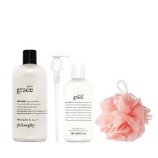 [필로소피] 퓨어 그레이스 배쓰 & 샤워젤 480ml (+펌프 & 샤워볼 & 에멀전 240ml 정품 증정)