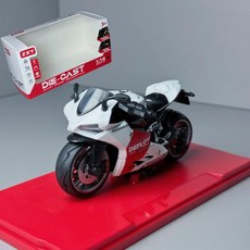 스케일 두카티 바디 오토바이 후진 기능 사운드 효과 수집용 모델 전시용, 8. White color box, 1개