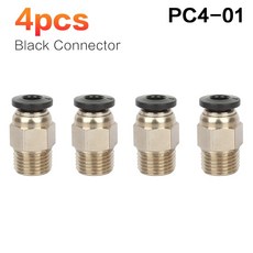 ENDER V2 튜브 10 피팅 프린터 부품용 푸시 공압 PLUS 커넥터의 M6 M10 PC4 CR ENDER5 3D, Bla PC4 01 4pcs