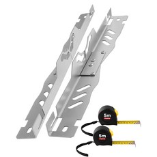 업그레이드된 휠 얼라인먼트 도구 키트 연장 암이 있는 발가락 플레이트 자동차용 헤비 듀티 프론트 엔드 도구 가정에서 빠르고 정밀한 DIY 얼라인먼트 로우 프로파일 차량에, Silver