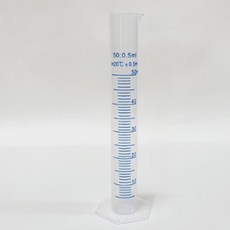 메스실린더 플라스틱 메스 실린더 눈금 매스 50mL, 1개, 1ml