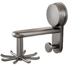 모어벨 무타공 흡착식 360도 회전 주방 조리도구거치대, 1개, 메탈 그레이