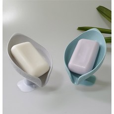 물빠짐 나뭇잎 비누받침대 홀더 블루, 나뭇잎비누받침대-라이트블루, 1개