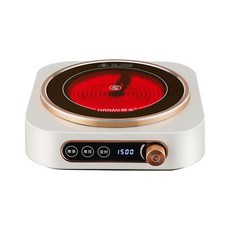 110V小型電陶爐 家用煮茶爐 迷你不挑鍋 玻璃煮茶器 燒水套裝, 白色,220V國內插頭