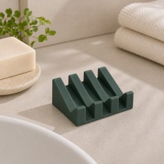 포니홈 세면대 비누 받침대 1+1 말랑 실리콘 받침 물빠짐 욕실 비누 거치대 화장실, 2개, 세이지그린