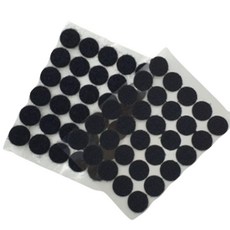 비브랜드 수선 공예용 까슬이 보슬이 원형 미니 찍찍이 테이프 후크앤루프 스티커 소형 블랙, 1개