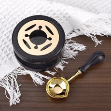 봉투 봉인 왁스 실링 스토브 멜팅 국자, 1개, 블랙