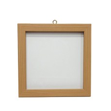 액자 - 원목액자(20.5-20.5cm) - 정사각 자연색 - 다육액자 공예 액자 원목장식 인테리어 용품
