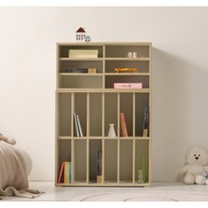 가로세로 슬림책꽂이 자작나무 동화 책장(80cm 4색) 아기 키즈룸 베이비, 캐럿