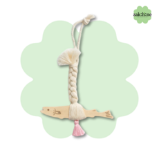 자크네 액막이 명태 미니 태슬 걸이 장식 차량용 현관 문고리 집들이 개업 선물, 핑크