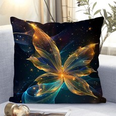 아름다운 꽃패턴 소파쿠션 양면 소파 쿠션 솜 포함 세탁가능 고탄력 트렌디 꽃스타일 수집가 추천 특별한 디자인 트렌디한 스타일, XKHD-5, 40 x 40CM (솜포함 양면쿠션)